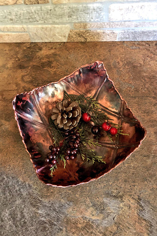 8 inch copper fold formed bowl