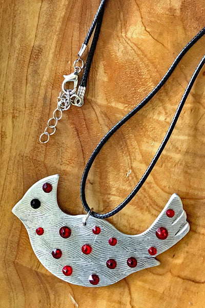 Silver Cardinal Necklace