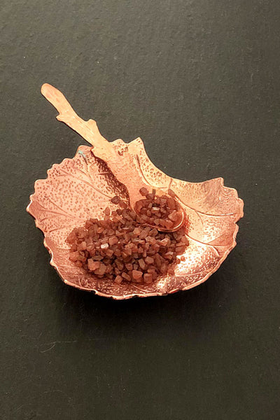 copper grape leaf bowl