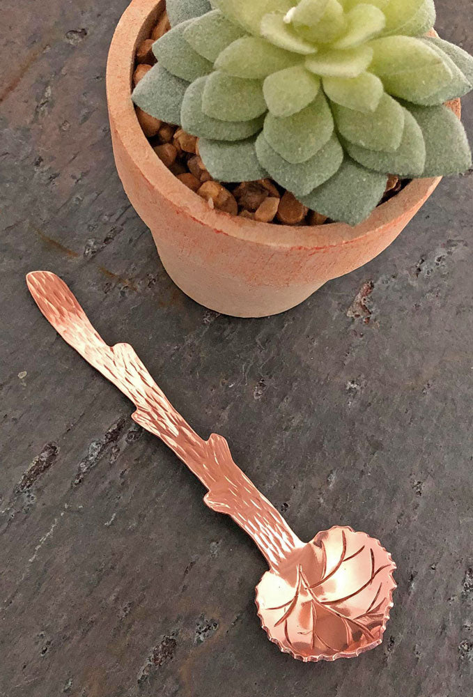 copper leaf spoon