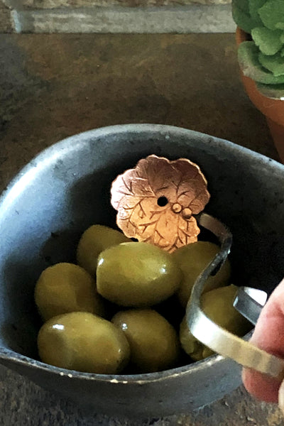 copper olive ladle