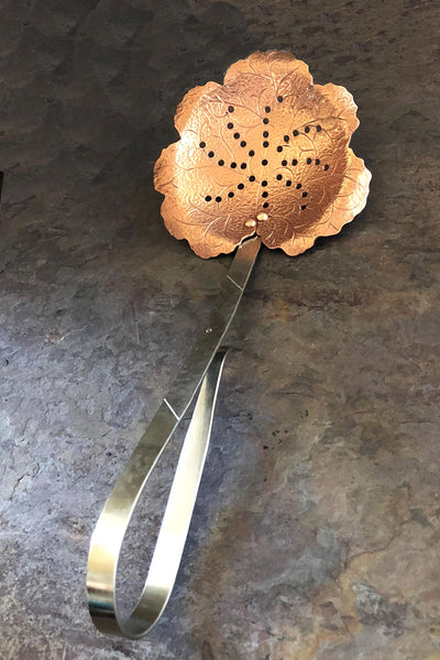 copper geranium leaf strainer