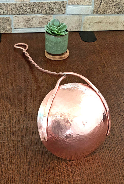 huge copper ladle with copper and German Silver handle