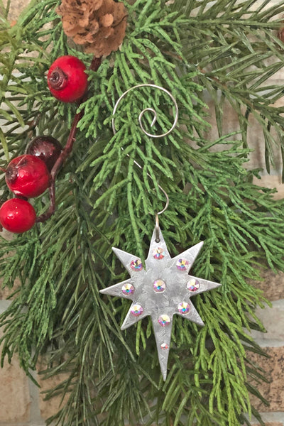North Star Silver and Crystal Ornament