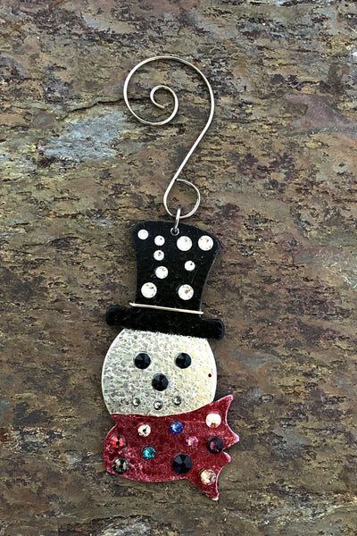 Snowman with a Scarf Ornament
