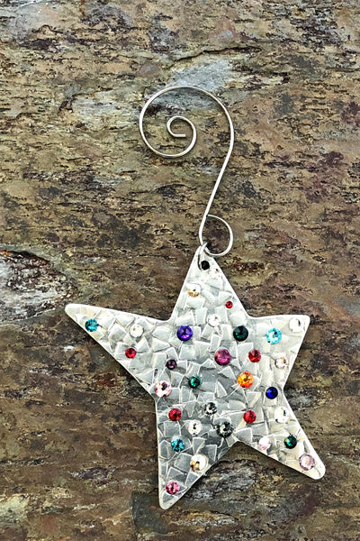 Silver and Crystal Star Ornament