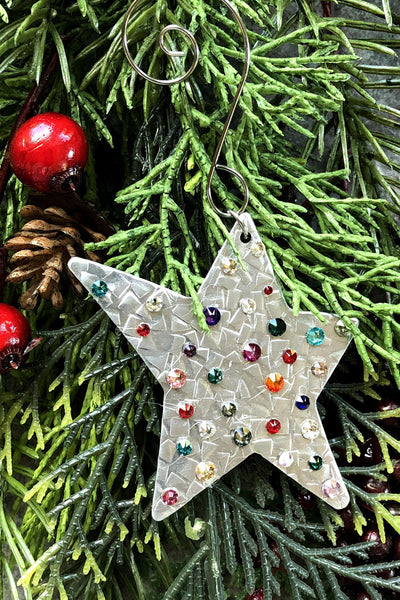 Silver and Crystal Star Ornament
